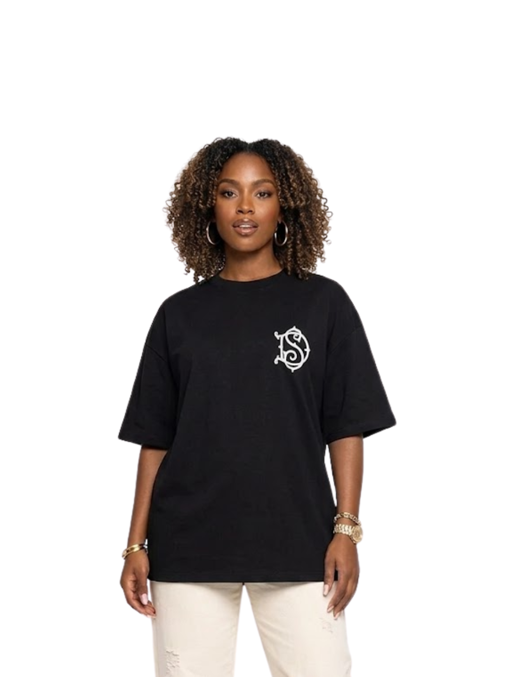 Shanay Davids Black Monogram T-Shirt