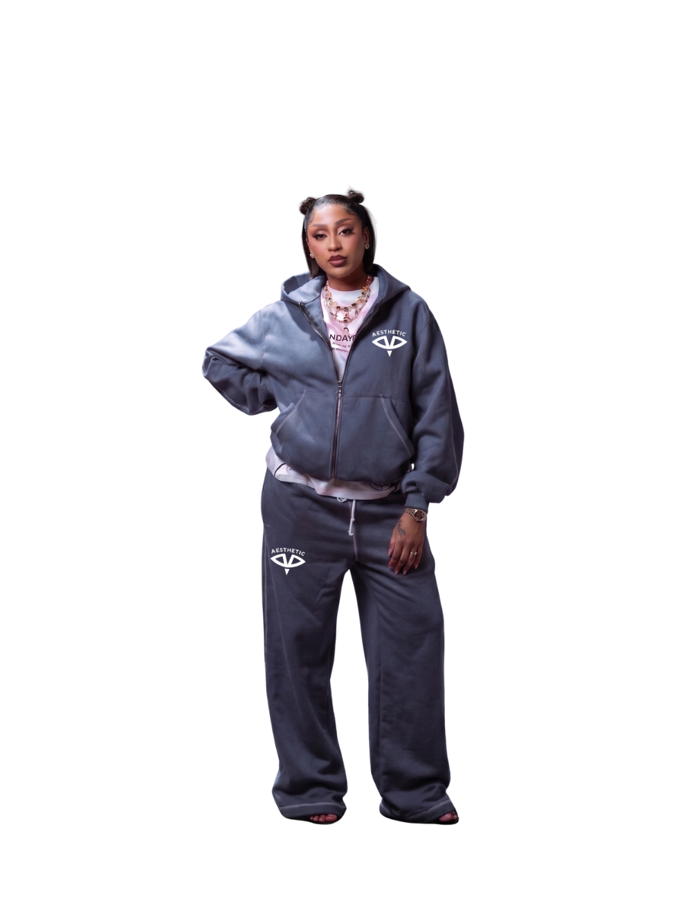 Aesthetic Visionary Grey Tracksuit