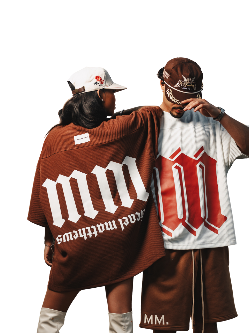 Micael Matthews Brown Pleated T-Shirt