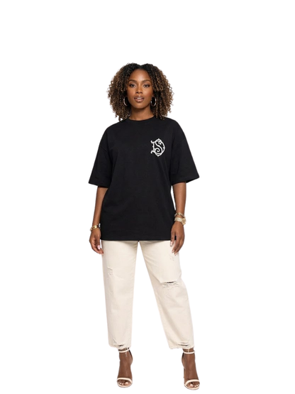 Shanay Davids Black Monogram T-Shirt