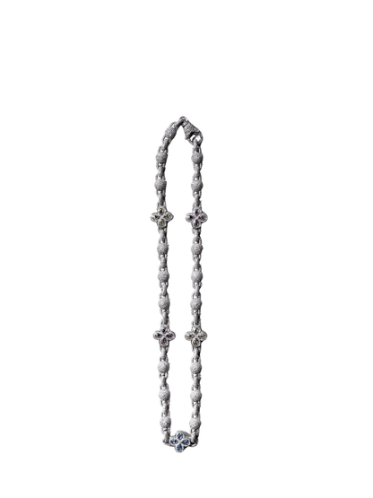 Luminary Silver Diamond Colour Flower Chain