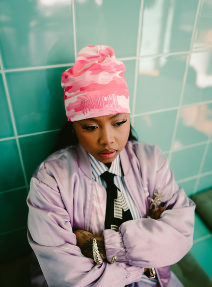 Heaven City Of God Pink Camo Skull Cap