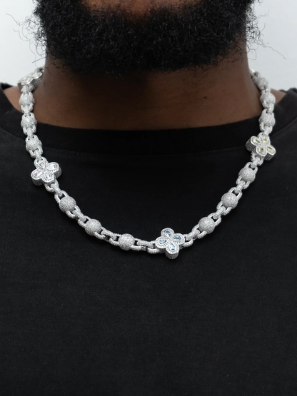 Luminary Silver Diamond Colour Flower Chain