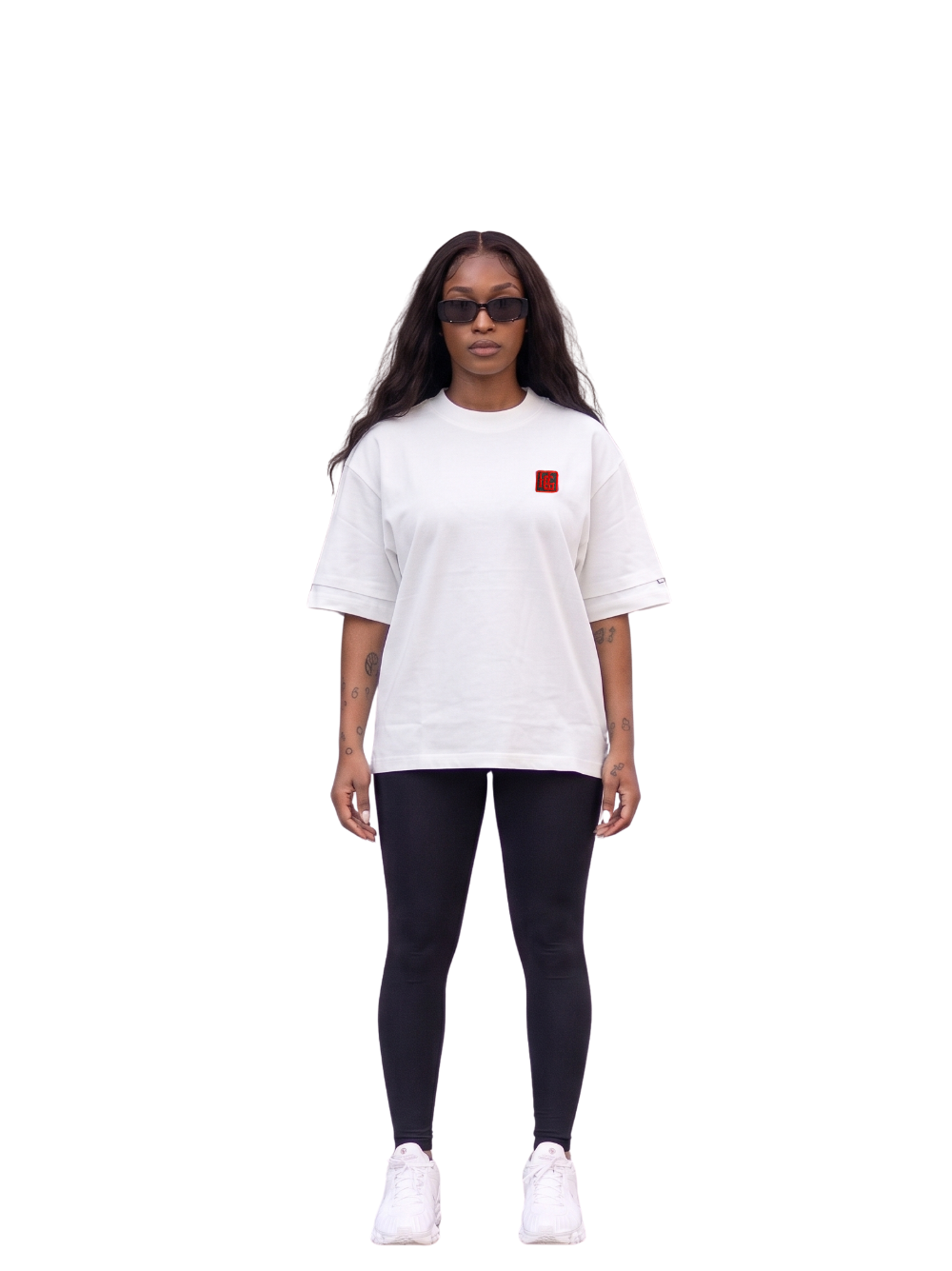 Hustle Gxng Red Embroidery Roses T-Shirt