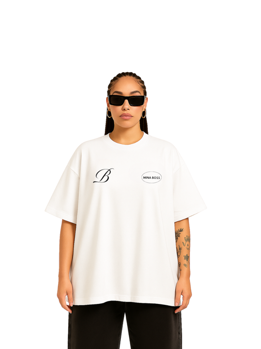 Mina Boss Proud Mama White T-Shirt