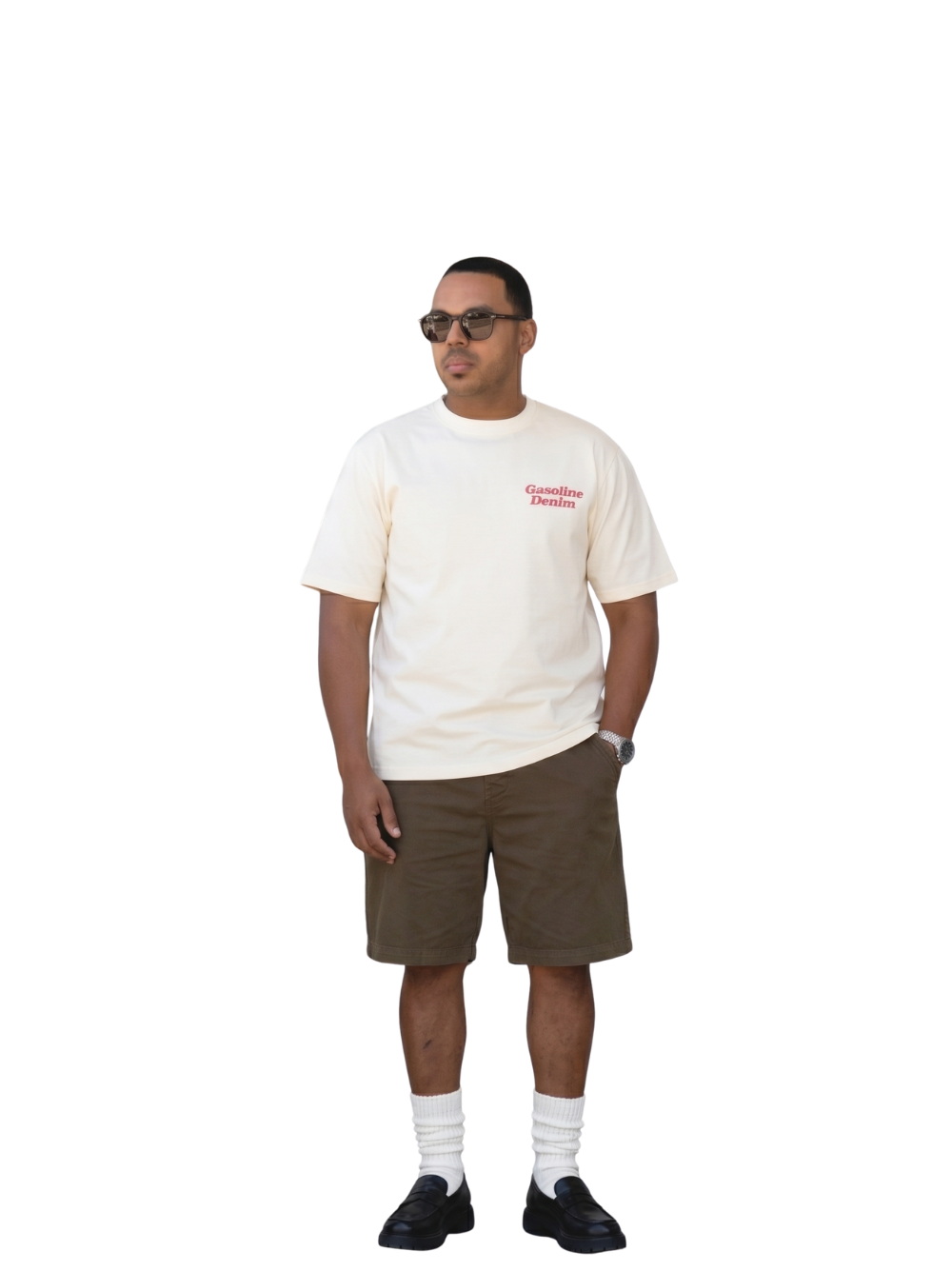 Gasoline Rose Cream T-Shirt
