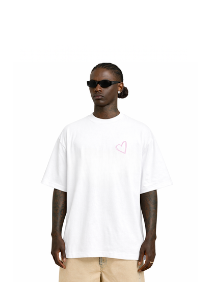 Mina Boss "Lover" Oversized White T-Shirt