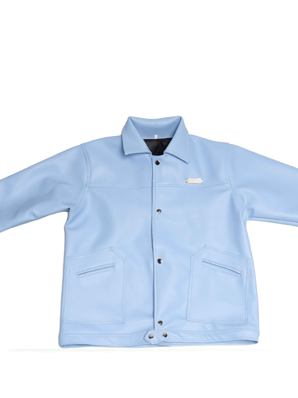 Notivsale Blue Leather Jacket