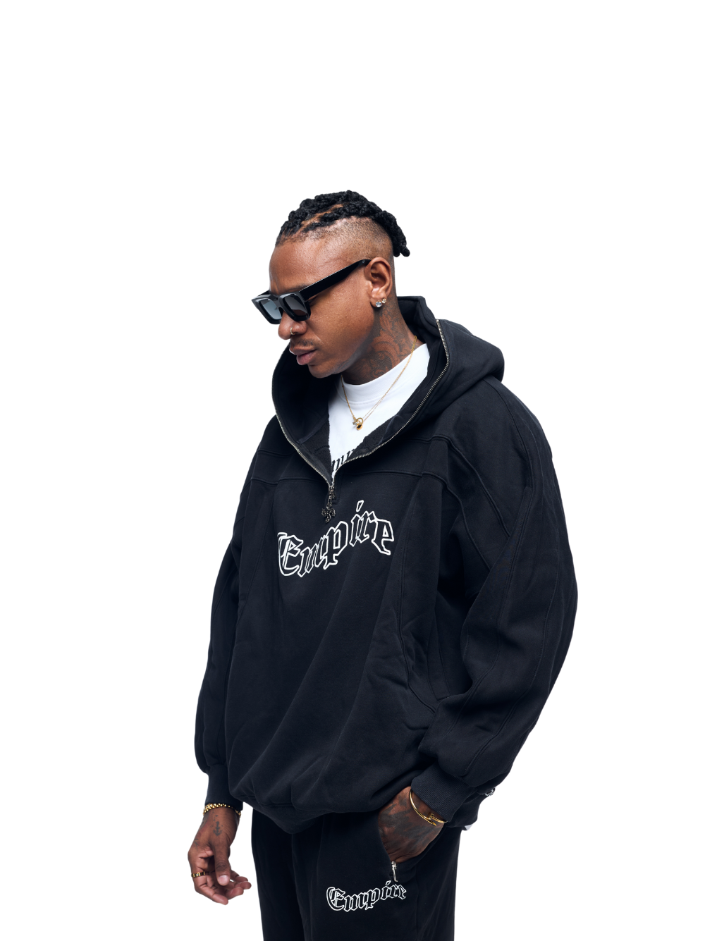 【ANGLAN】Recycle Gradation Knit Hoodie Mystic Jerm Hoodie (Black Faded Wash) – RIPNDIP