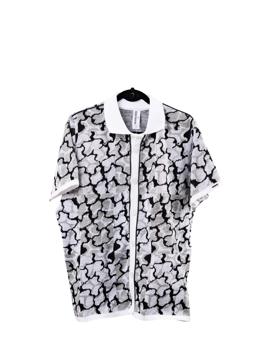 Idayimani Black Knitted Button Up Shirt