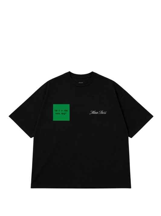 Mina Boss Greensqaure Black T-Shirt