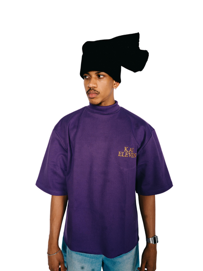 Kai Eleven Purple Turtle Neck T-Shirt