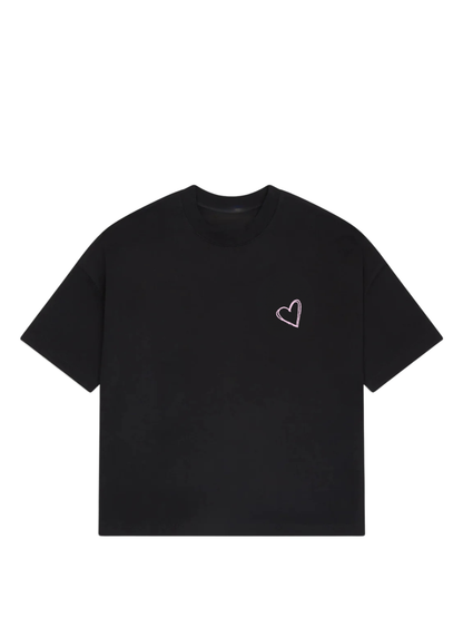 Mina Boss "Lover" Oversized Black T-Shirt