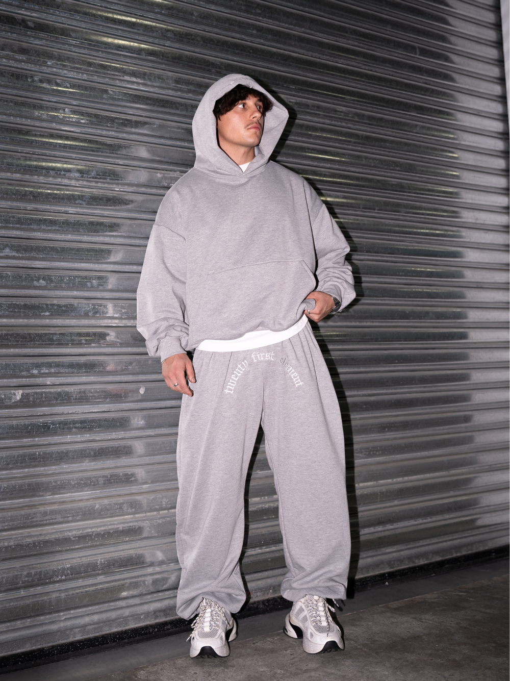 Twenty First Element Grey Oversized Hoodie