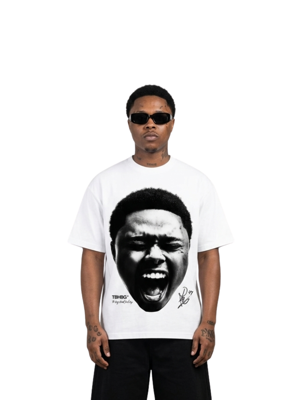 Mercha A-Reece Face White T-shirt