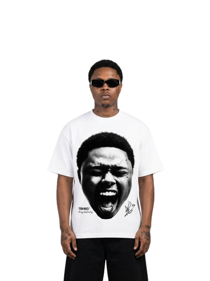 Mercha A-Reece Face White T-shirt