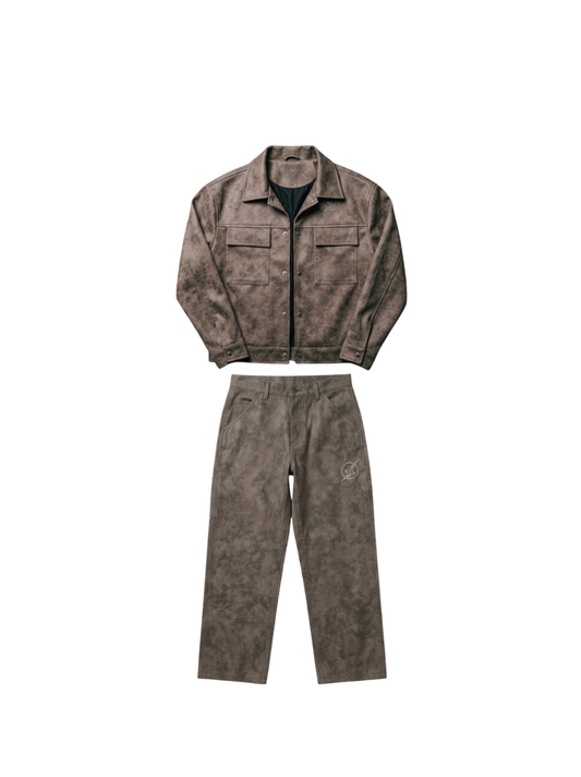 Insanidy Charcoal Leather 2 Piece Set