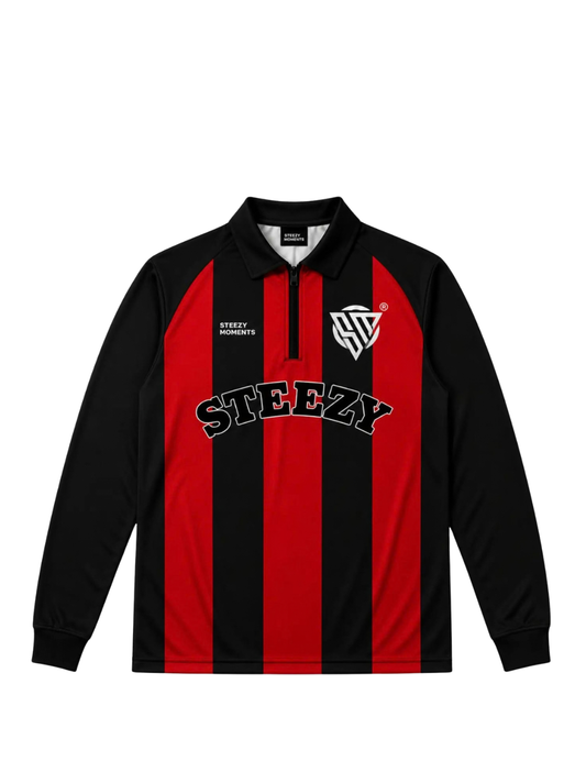 Steezy Black and Red Football T-Shirt