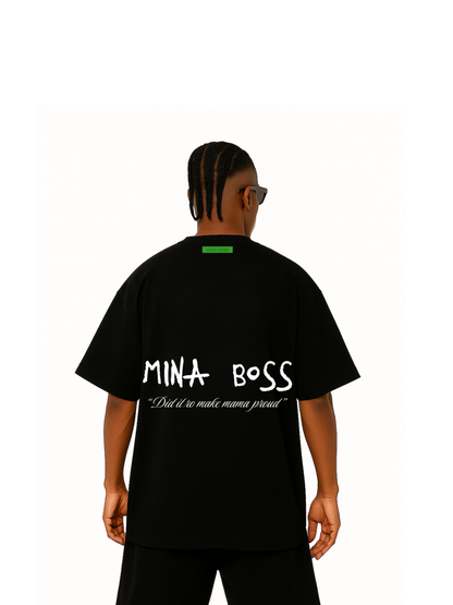 Mina Boss Greensquare Black T-Shirt