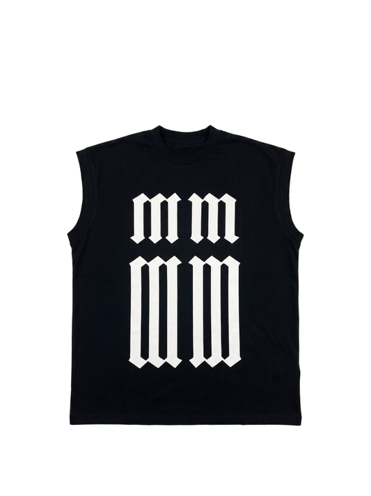 Micael Matthews Saint Drop Shoulder Black Vest