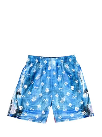 Ostentious Monogram Light Blue shorts