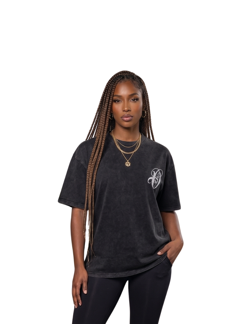 Ostentious Logo Black Washed T-Shirt