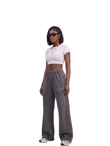 Veluxe Washed Grey Sweatpants