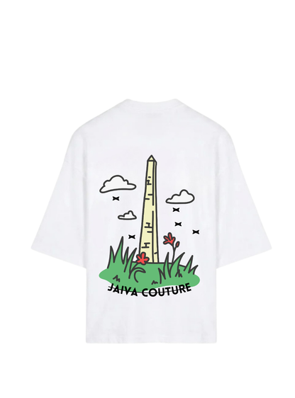 Jaiva Flower Oversized White T-Shirt