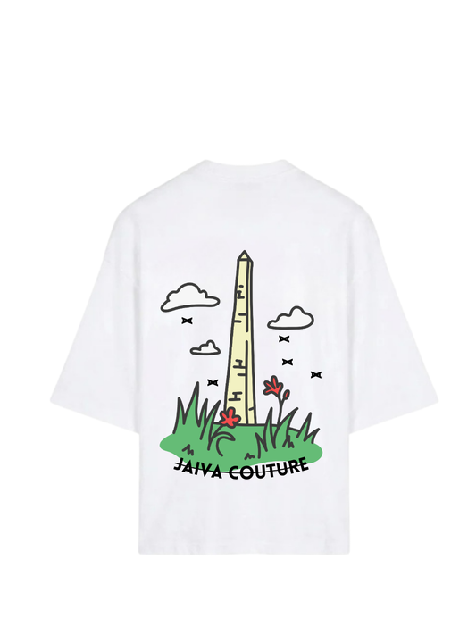 Jaiva Flower Oversized White T-Shirt