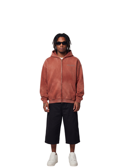 Veluxe Zipper Hoodie Red