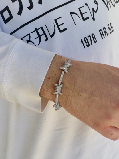 Luminary Silver Diamond Wire Bracelet