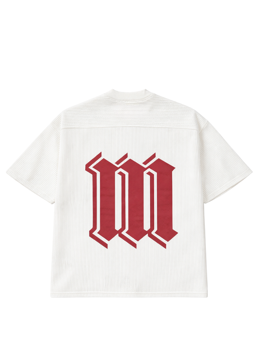 Micael Matthews White Pleated T-Shirt