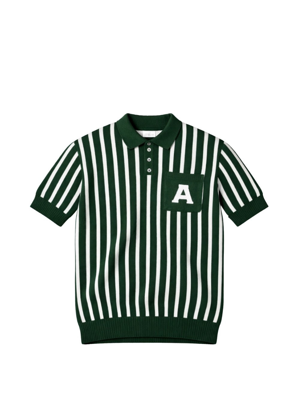 Ascend Men’s Stripped Green Golfer Shirt
