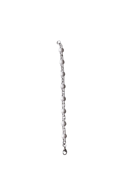 Luminary Silver Diamond Ball Bracelet