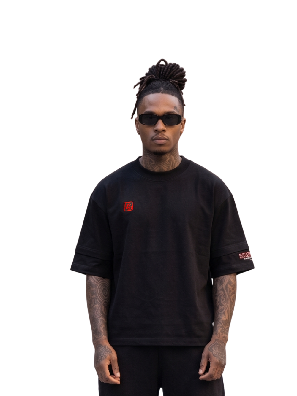 Hustle Gxng Ghost Oversized Black T-Shirt