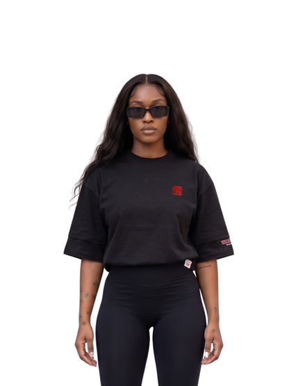Hustle Gxng Ghost Oversized Black T-Shirt