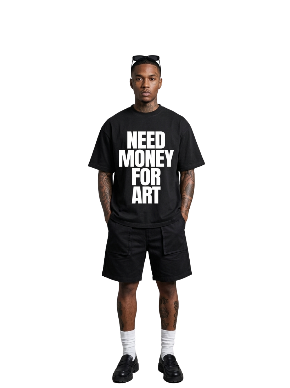 Mercha Need Money For Art Black T-Shirt