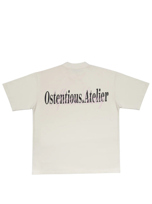 Ostentious Beige Logo T-shirt