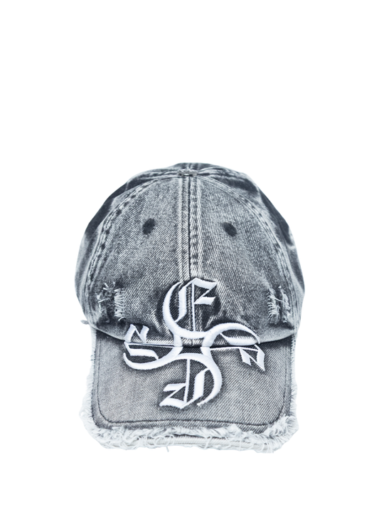 Empire Distressed Black Cap