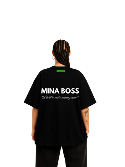Mina Boss Proud Mama Black T-Shirt