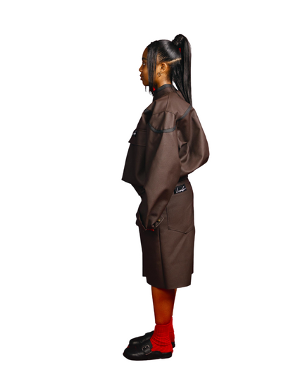 Lembe Brown Leather Jacket