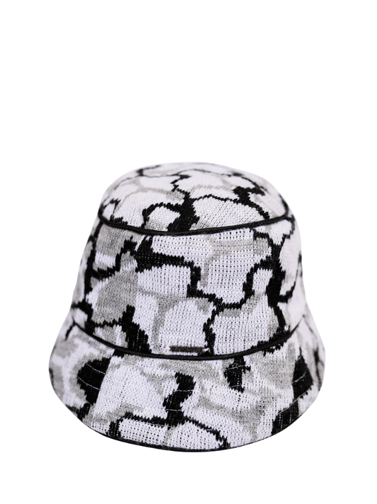 Idayimani Black Knitted Bucket Cap