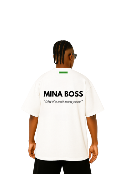 Mina Boss Proud Mama White T-Shirt