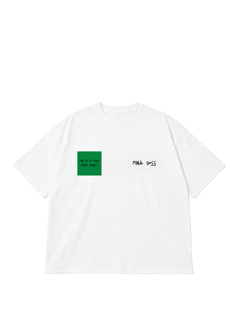 Mina Boss Greensquare White T-Shirt