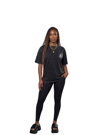 Ostentious Logo Black Washed T-Shirt