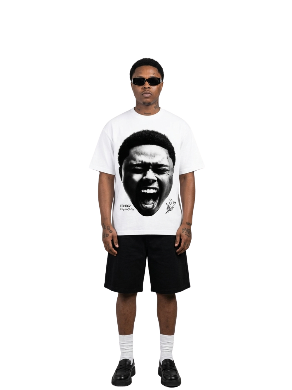 Mercha A-Reece Face White T-shirt