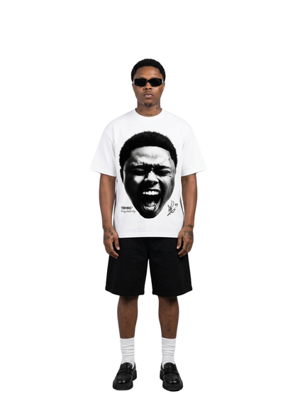 Mercha A-Reece Face White T-shirt