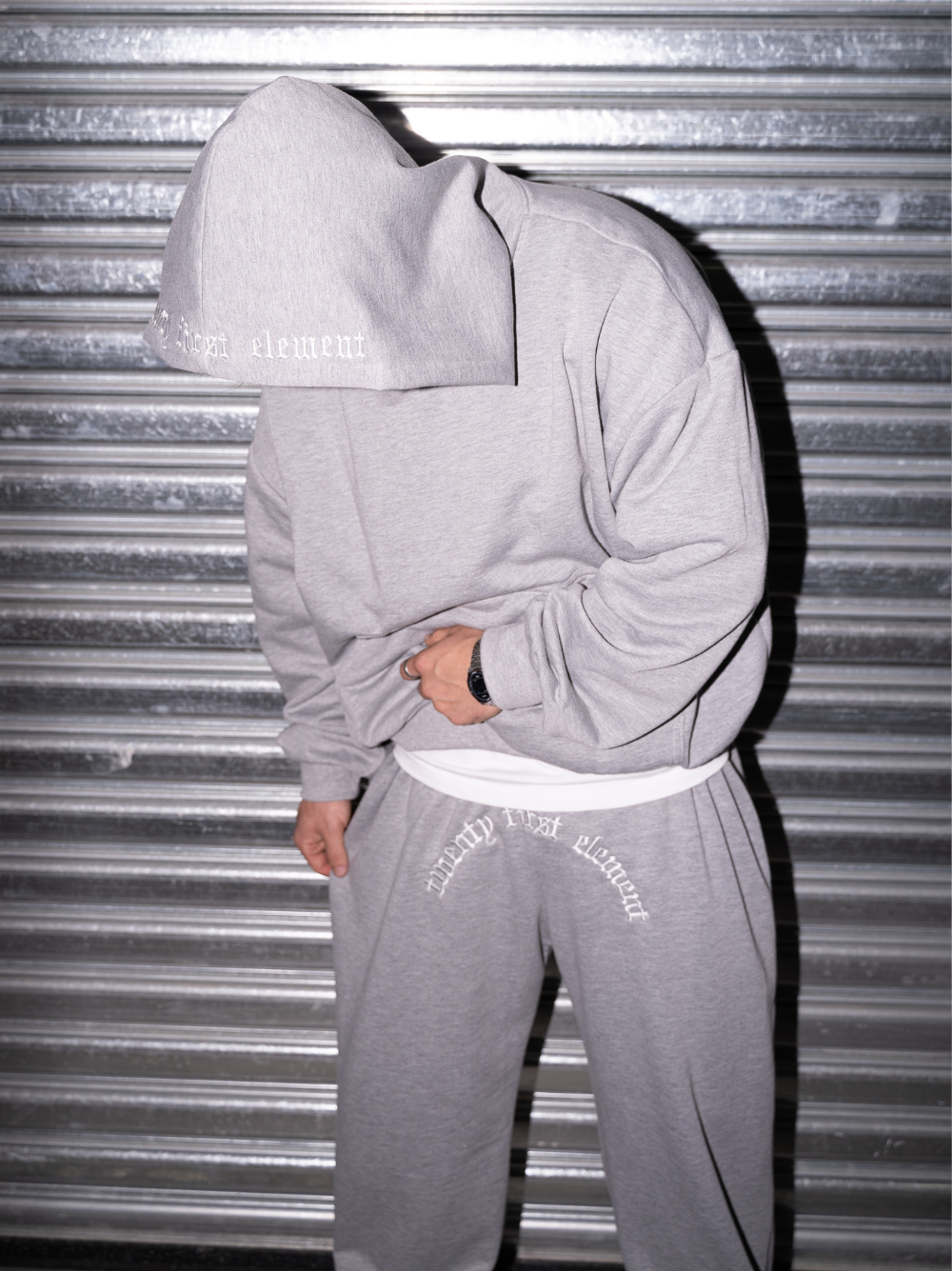 Twenty First Element Grey Oversized Hoodie