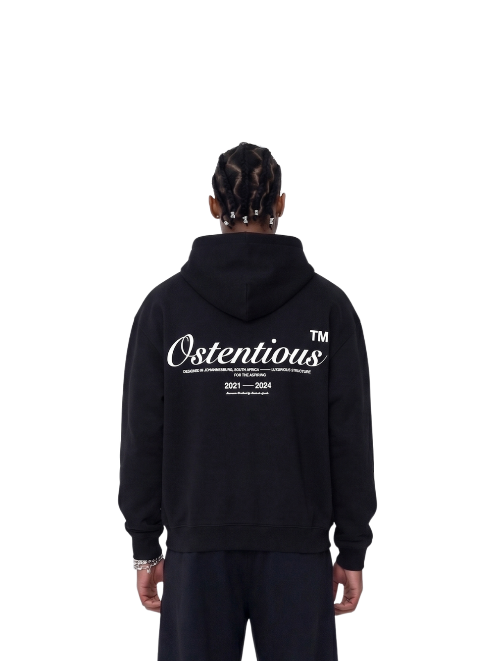 Ostentious Signature All Black Oversized Hoodie