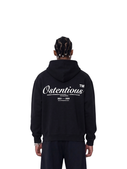Ostentious Signature All Black Oversized Hoodie